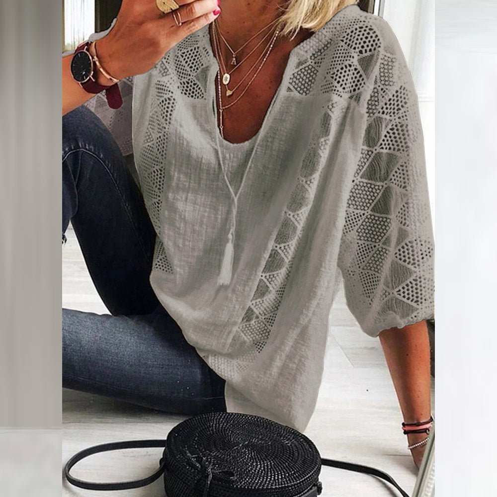 Winona | Blusa con detalles de crochet
