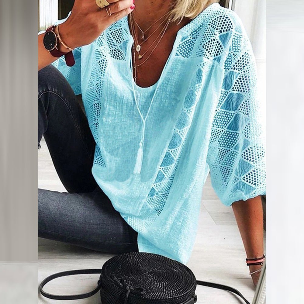 Winona | Blusa con detalles de crochet