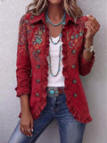 Fayrene | Chaqueta bohemia con volantes y estampado paisley