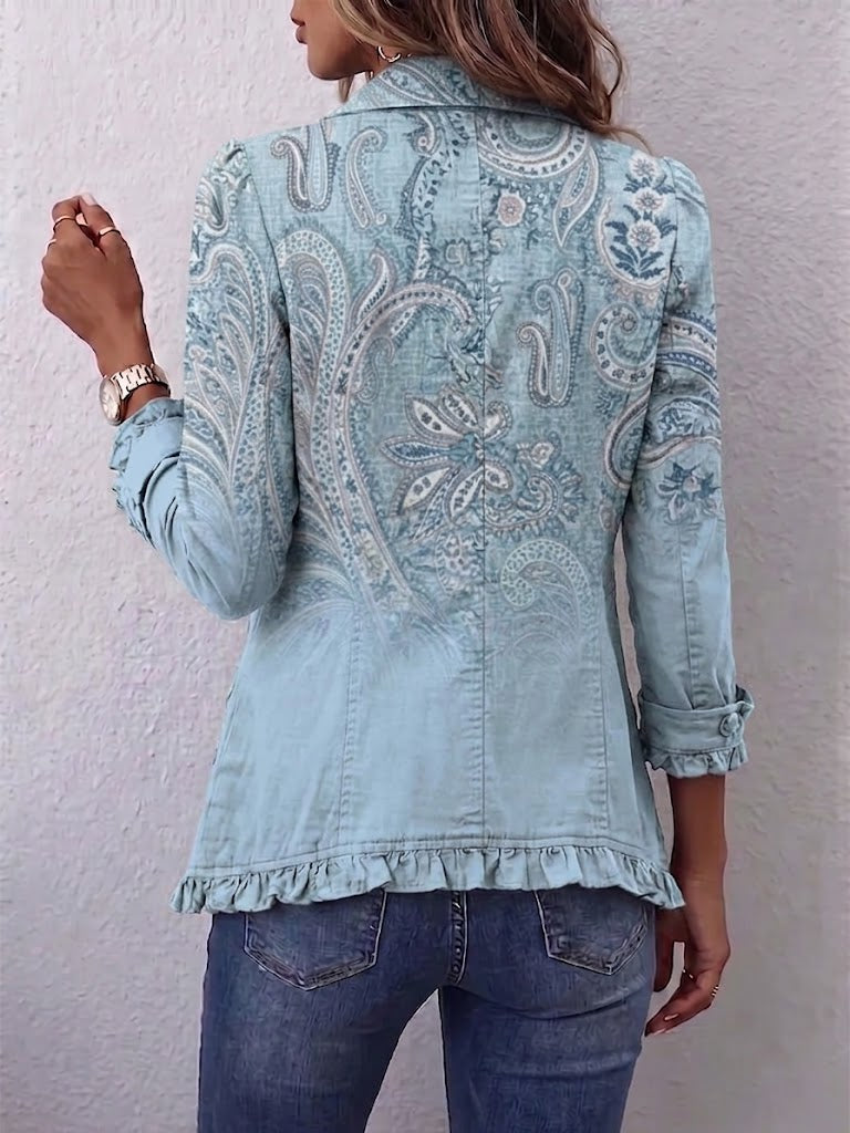 Estrella | Chaqueta vintage con volantes y estampado paisley