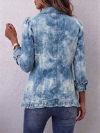 Jemison | Chaqueta vintage con estampado botánico y volantes