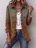 Goldenridge | Chaqueta con estampado paisley y volantes