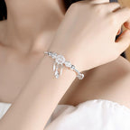 Pulsera atrapasueños ajustable en tono plateado