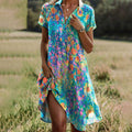 Maureen | Vestido floral con escote en pico