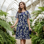 Tamsin | Vestido elegante de línea A con estampado floral