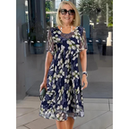 Tamsin | Vestido elegante de línea A con estampado floral