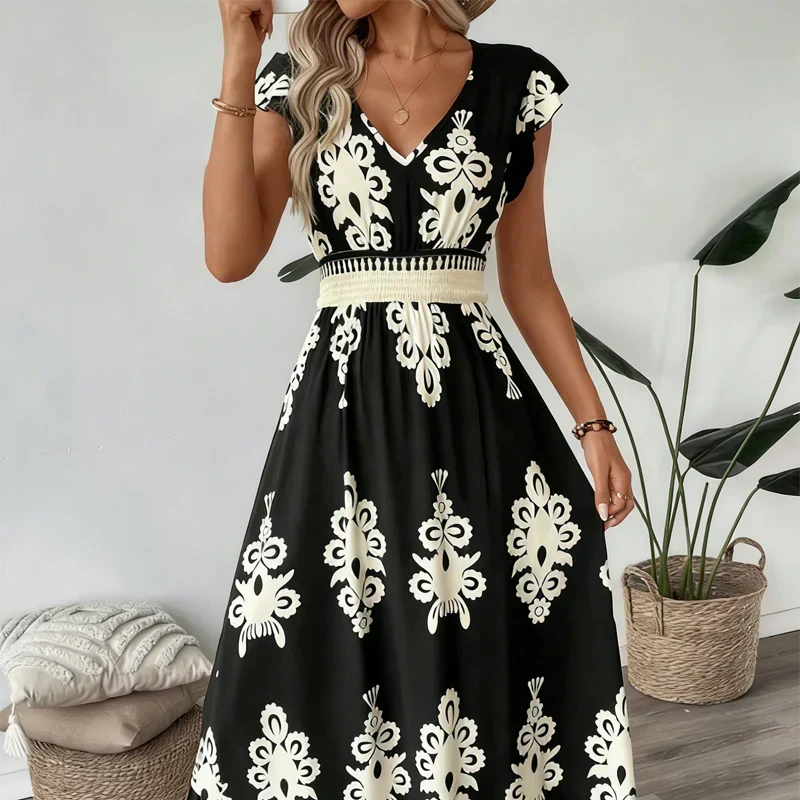 Candela | Vestido largo de estilo barroco con escote en pico