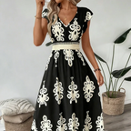 Candela | Vestido largo de estilo barroco con escote en pico