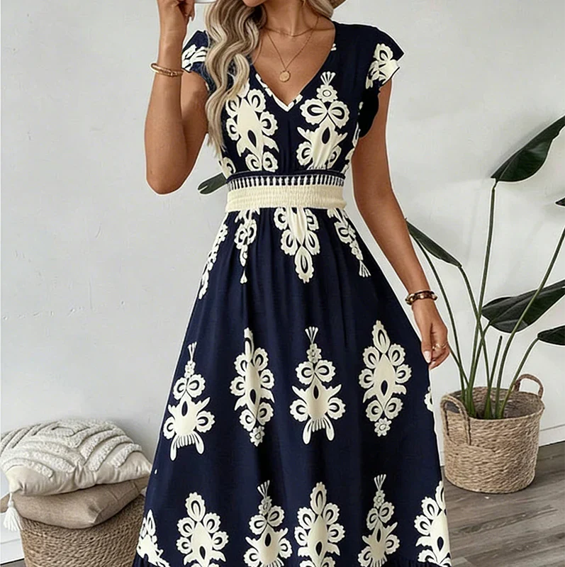 Candela | Vestido largo de estilo barroco con escote en pico