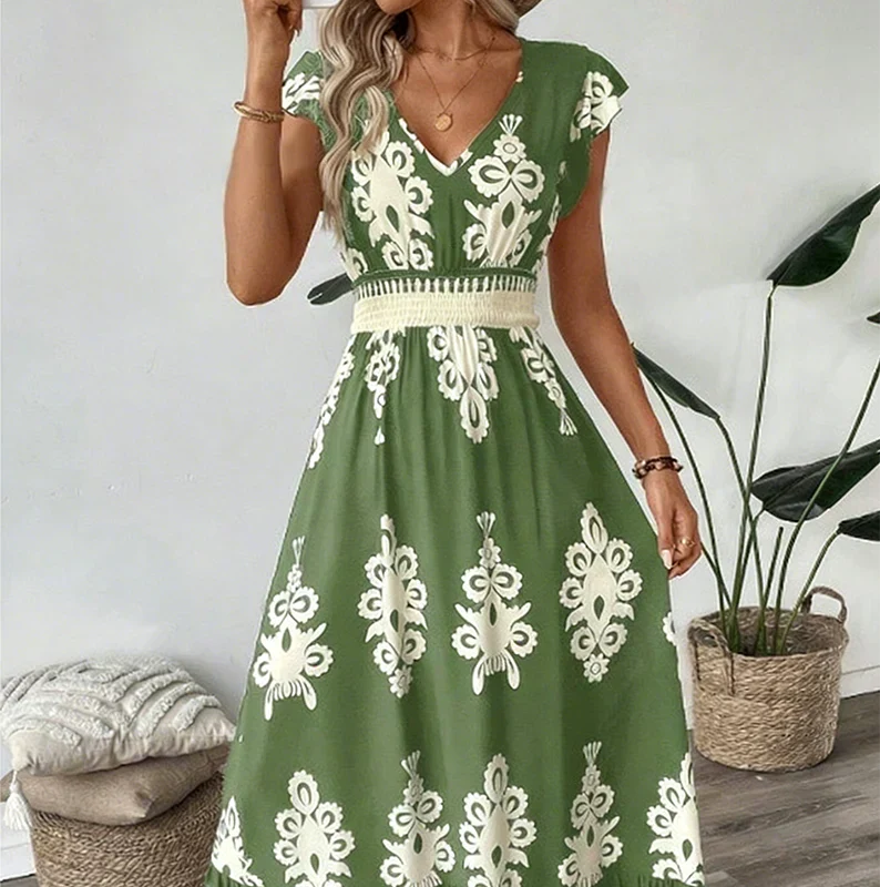 Candela | Vestido largo de estilo barroco con escote en pico