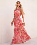 Elodie | Vestido largo fluido con estampado floral