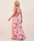 Elodie | Vestido largo fluido con estampado floral