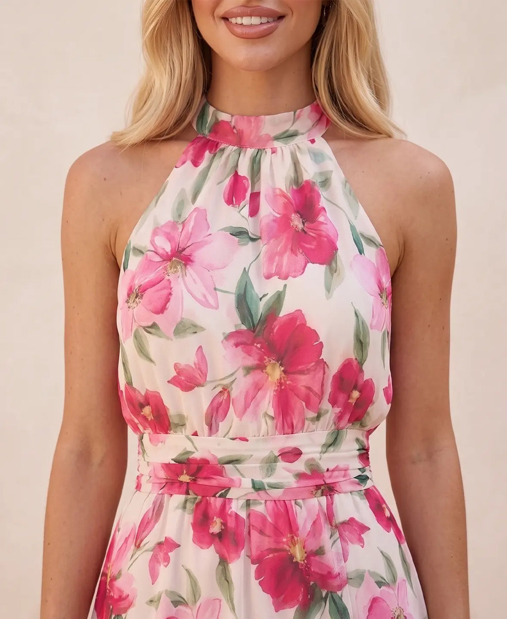 Elodie | Vestido largo fluido con estampado floral