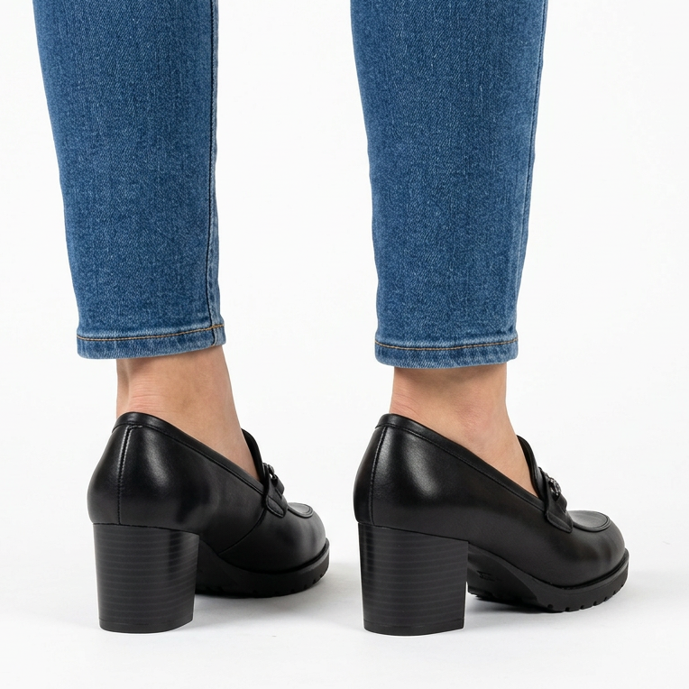 Veronica | Mocasín de tacón ancho con strass