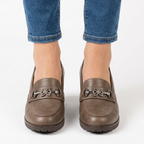 Veronica | Mocasín de tacón ancho con strass