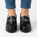 Veronica | Mocasín de tacón ancho con strass