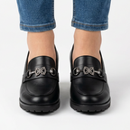 Veronica | Mocasín de tacón ancho con strass