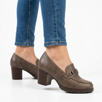 Veronica | Mocasín de tacón ancho con strass