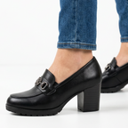 Veronica | Mocasín de tacón ancho con strass